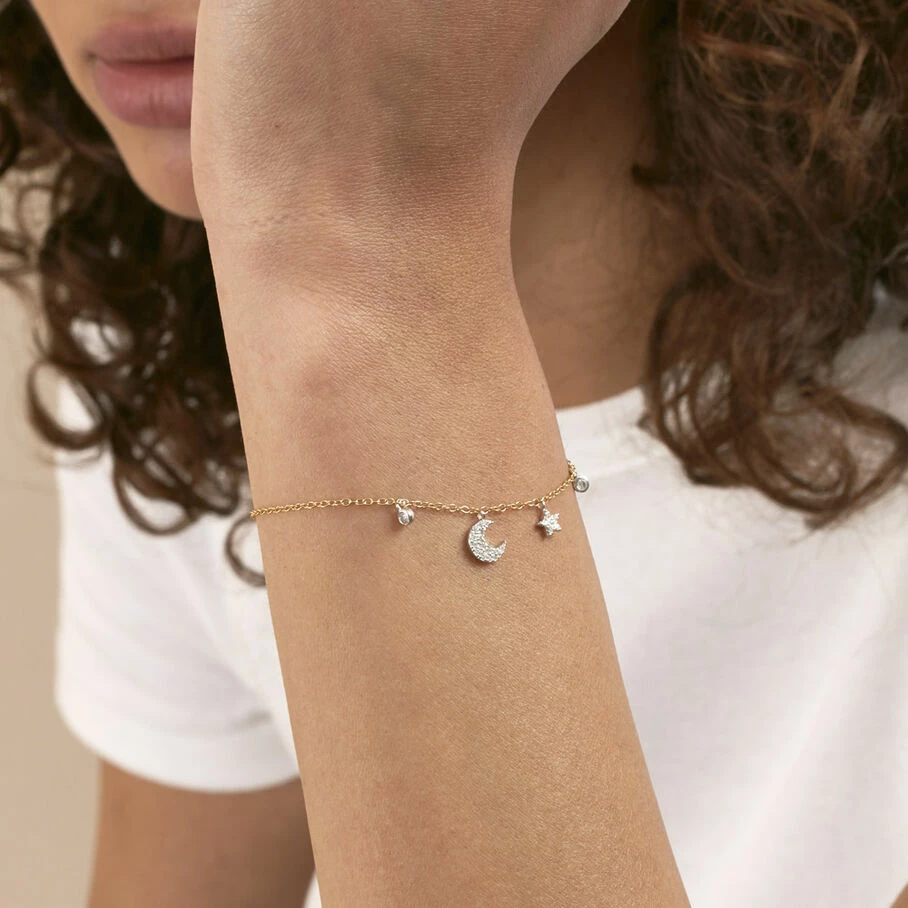 AGATHA FR Bracelet Souple SARA - Argenté / Doré – Image 2