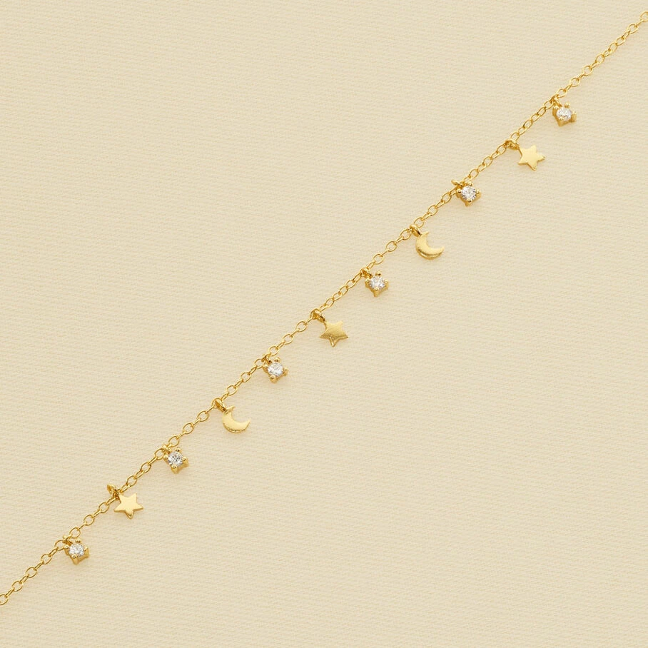 AGATHA FR Bracelet Souple LUNITAS - Cristal / Doré