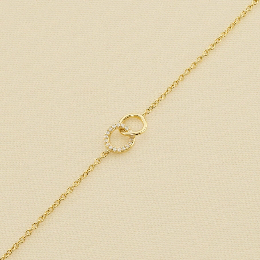 AGATHA FR Bracelet Souple RONDOU - Cristal / Doré