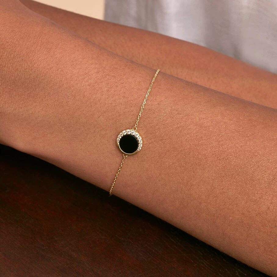 AGATHA FR Bracelet Souple MOONONYX - Onyx – Image 2