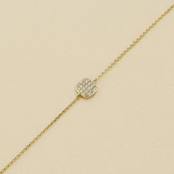 AGATHA FR Bracelet Souple GLORIA - Cristal / Doré