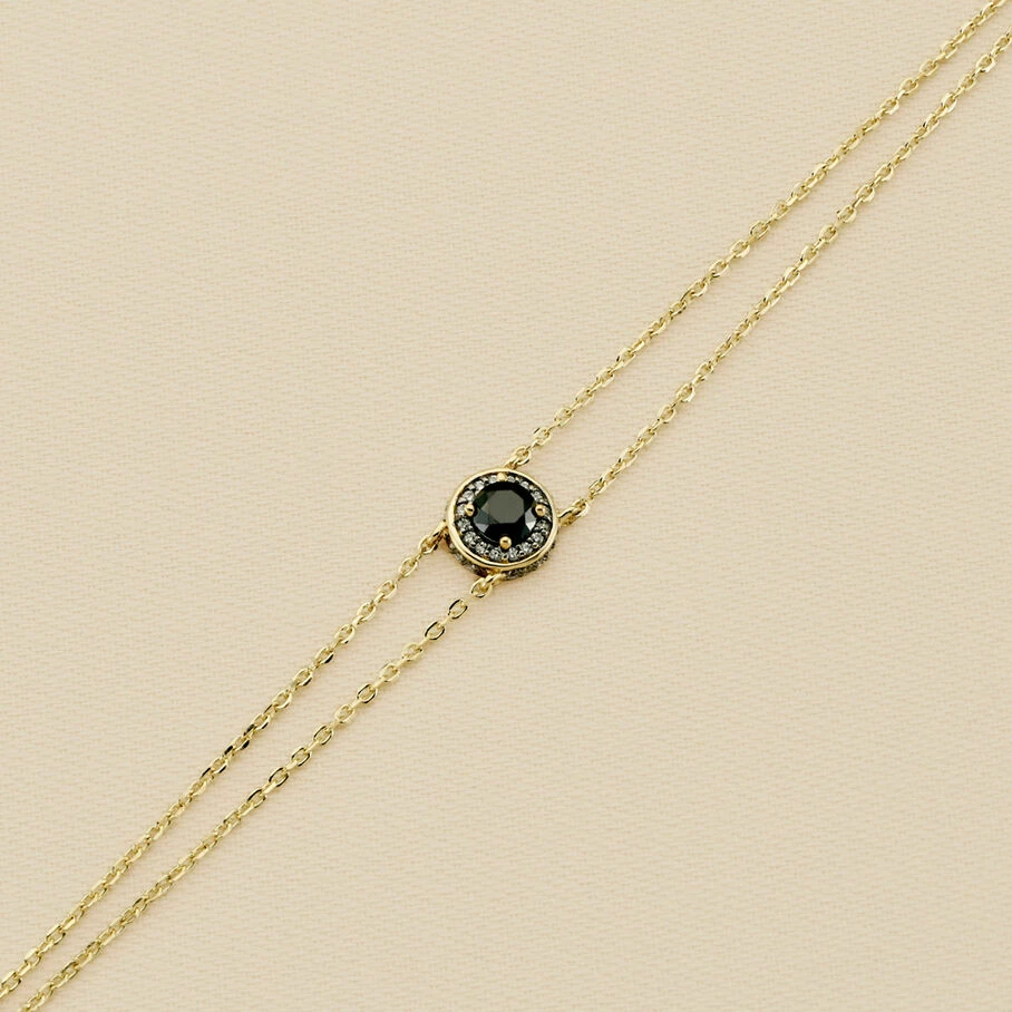 AGATHA FR Bracelet Souple IMPERIAL - Noir / Doré