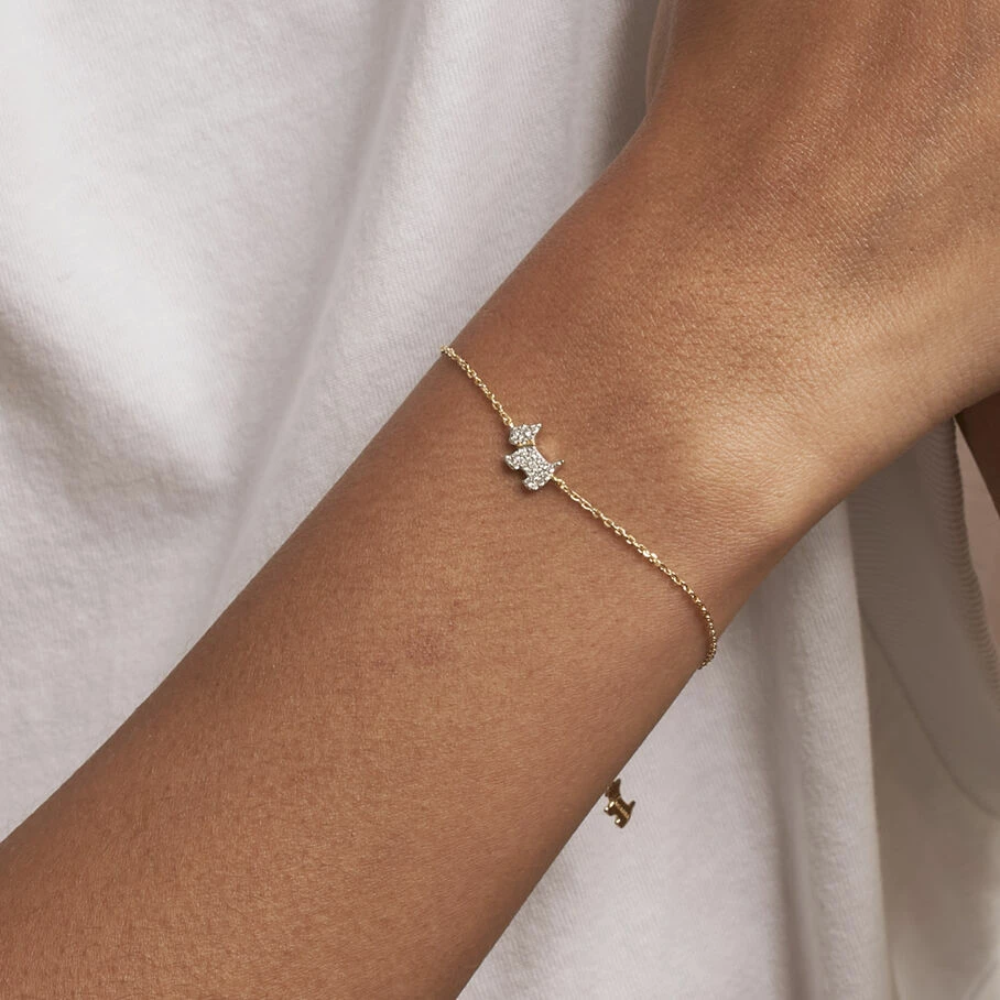 AGATHA FR Bracelet Souple MASCOTTE - Argenté / Doré – Image 2