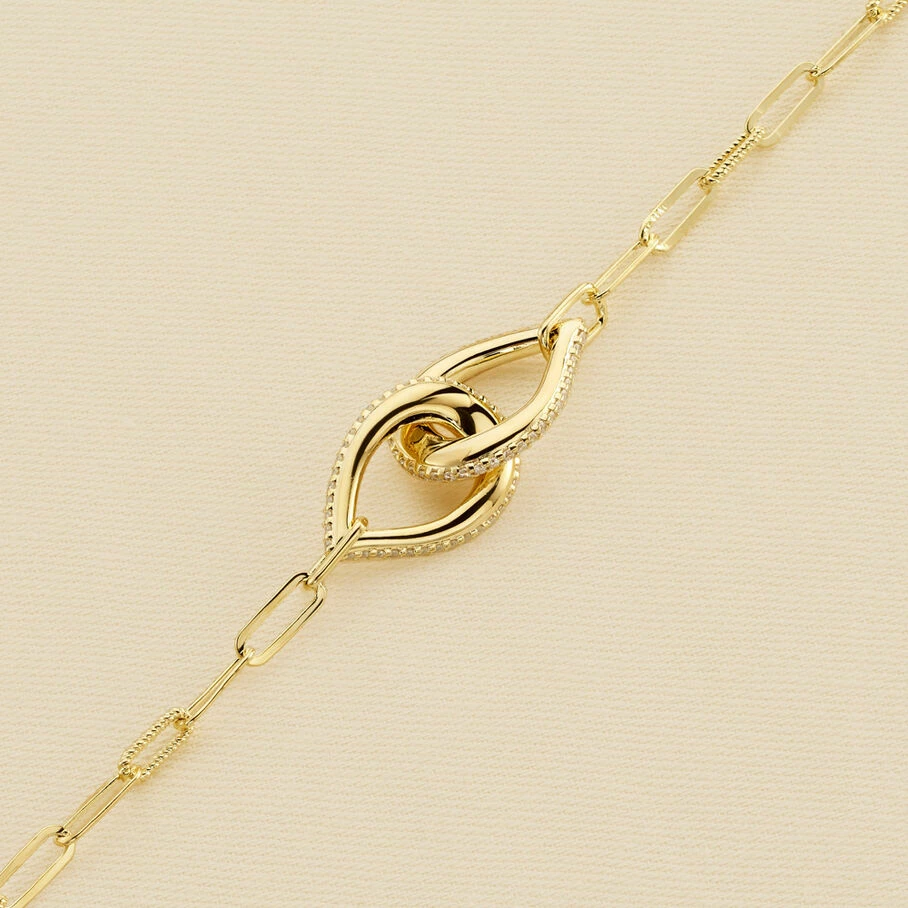 AGATHA FR Bracelet Souple GEMINI - Cristal / Doré