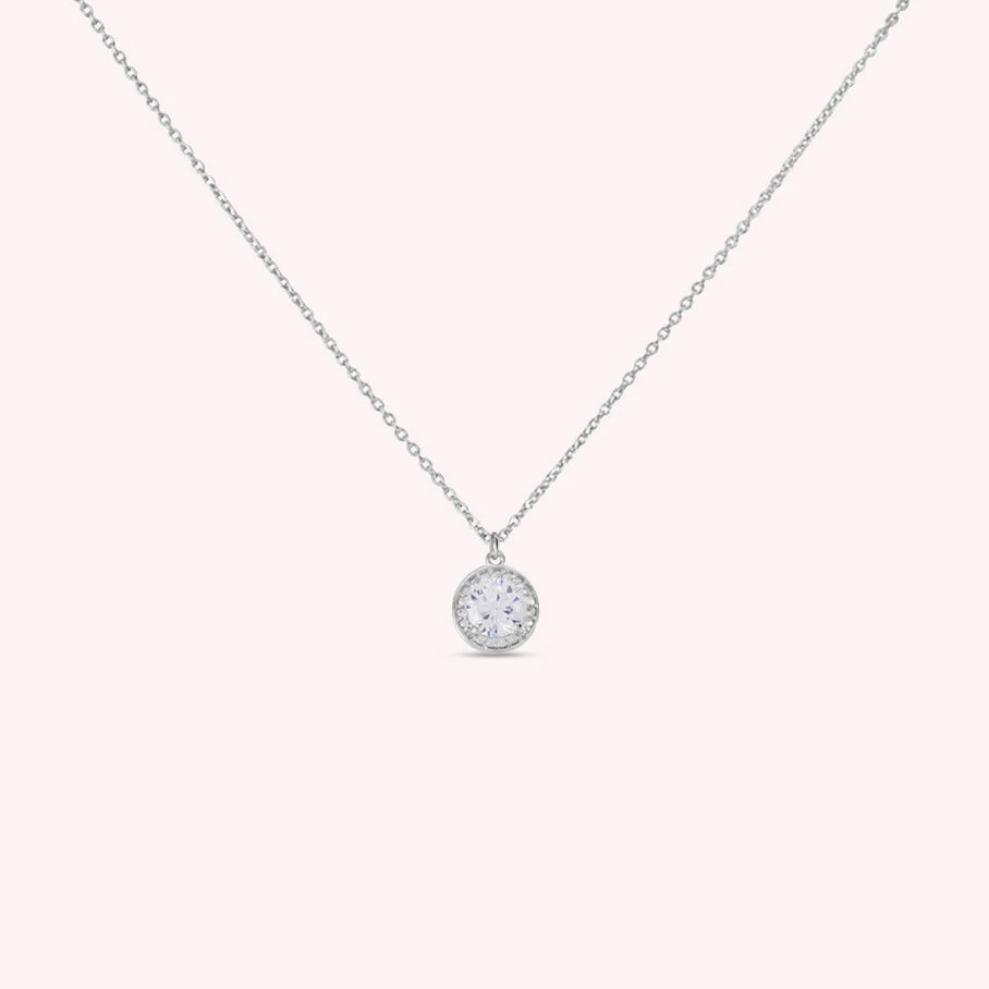 AGATHA FR Collier Ras Du Cou IMPERIAL - Cristal / Argenté