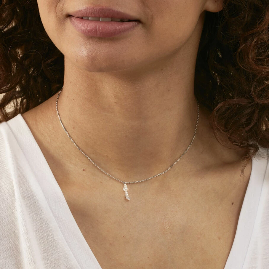 AGATHA FR Collier Ras Du Cou PETILLE - Cristal / Argenté – Image 2