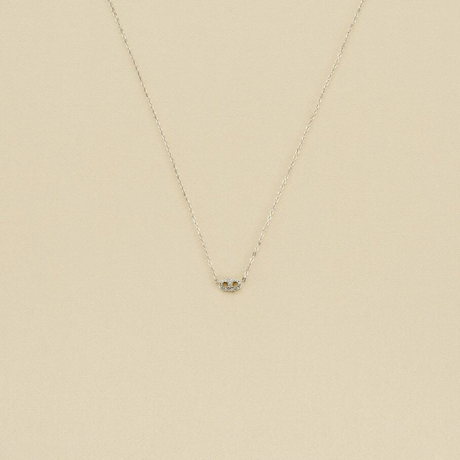 AGATHA FR Collier Ras Du Cou ETREINTE - Cristal / Argenté