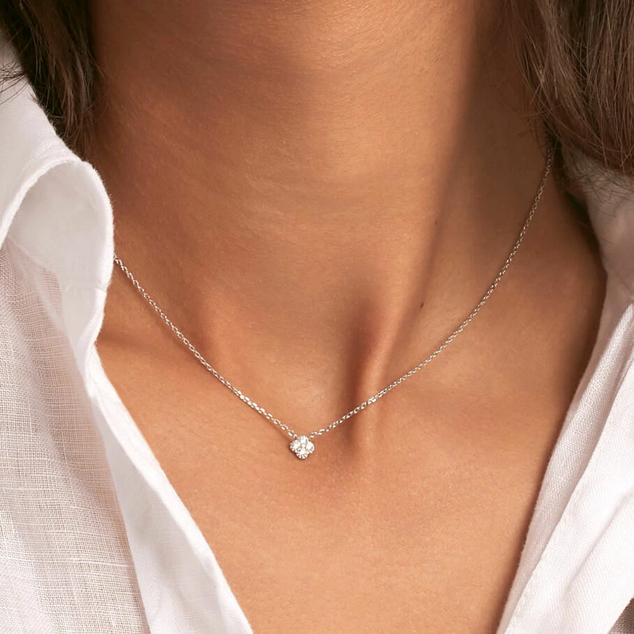 AGATHA FR Collier Ras Du Cou BELOVED - Cristal / Argenté – Image 2