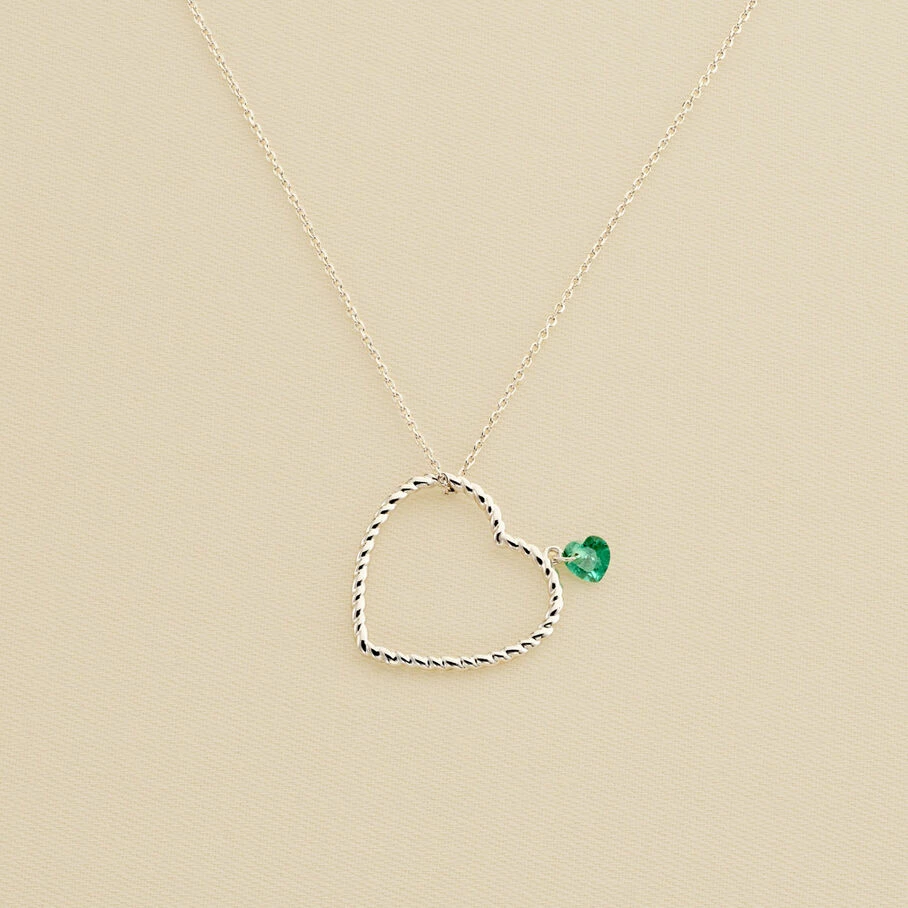 AGATHA FR Collier Mi-long BEGUIN - Vert / Argenté