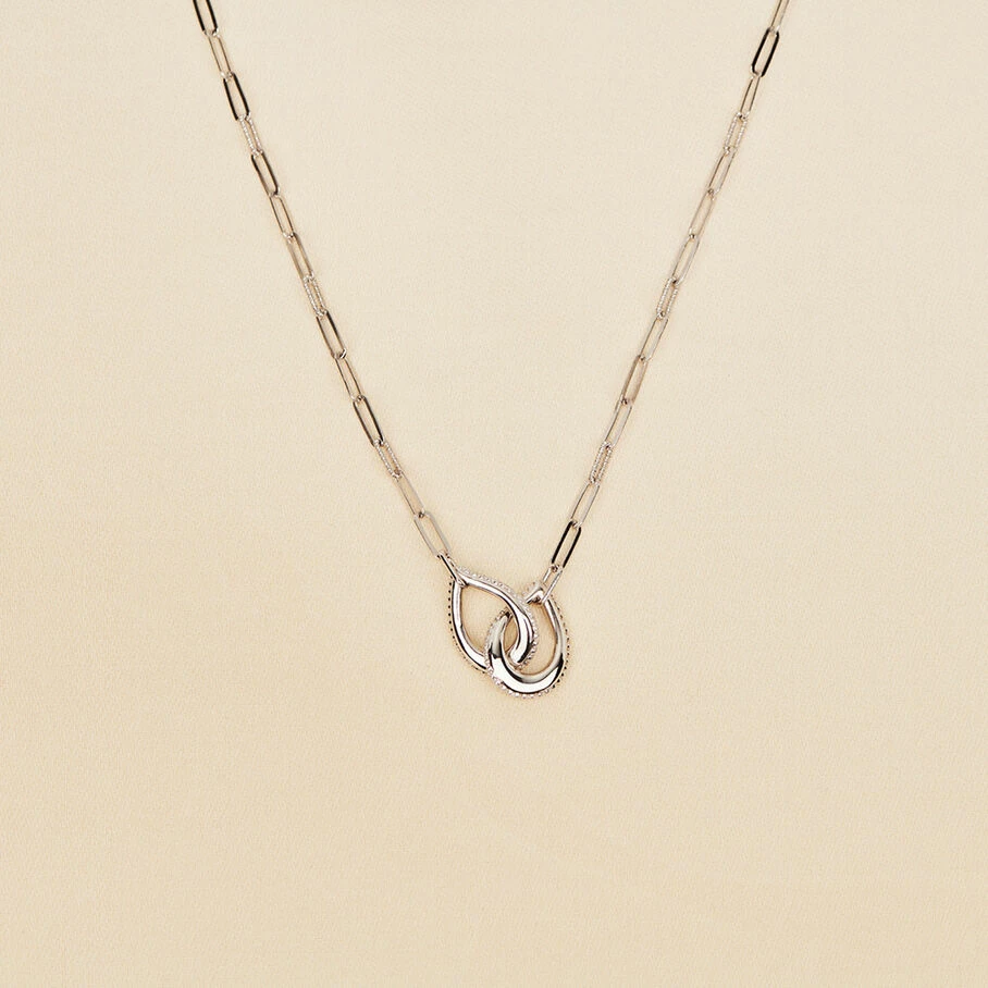 AGATHA FR Collier Ras Du Cou GEMINI - Cristal / Argenté