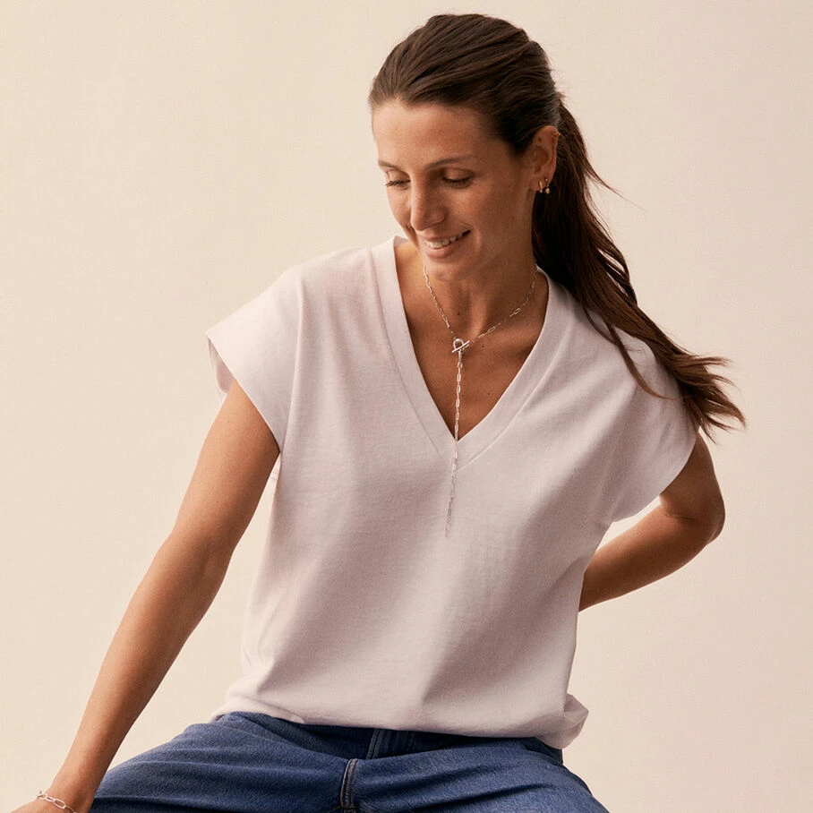 AGATHA FR Sautoir GEMINI - Cristal / ArgentĂ© â Image 3