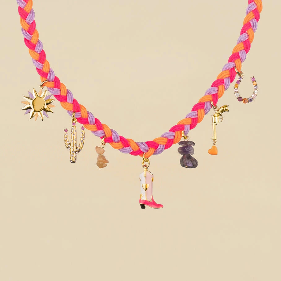 AGATHA FR Collier Ras Du Cou RODEO - Multicolore / Doré