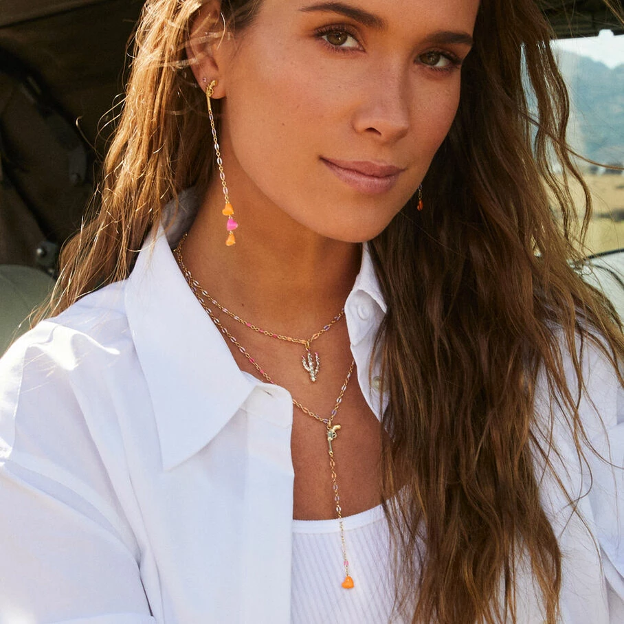 AGATHA FR Collier Ras Du Cou RODEO - Multicolore / Doré – Image 3