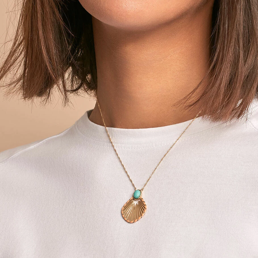 AGATHA FR Collier Mi-long ARLEQUIN - Amazonite – Image 3