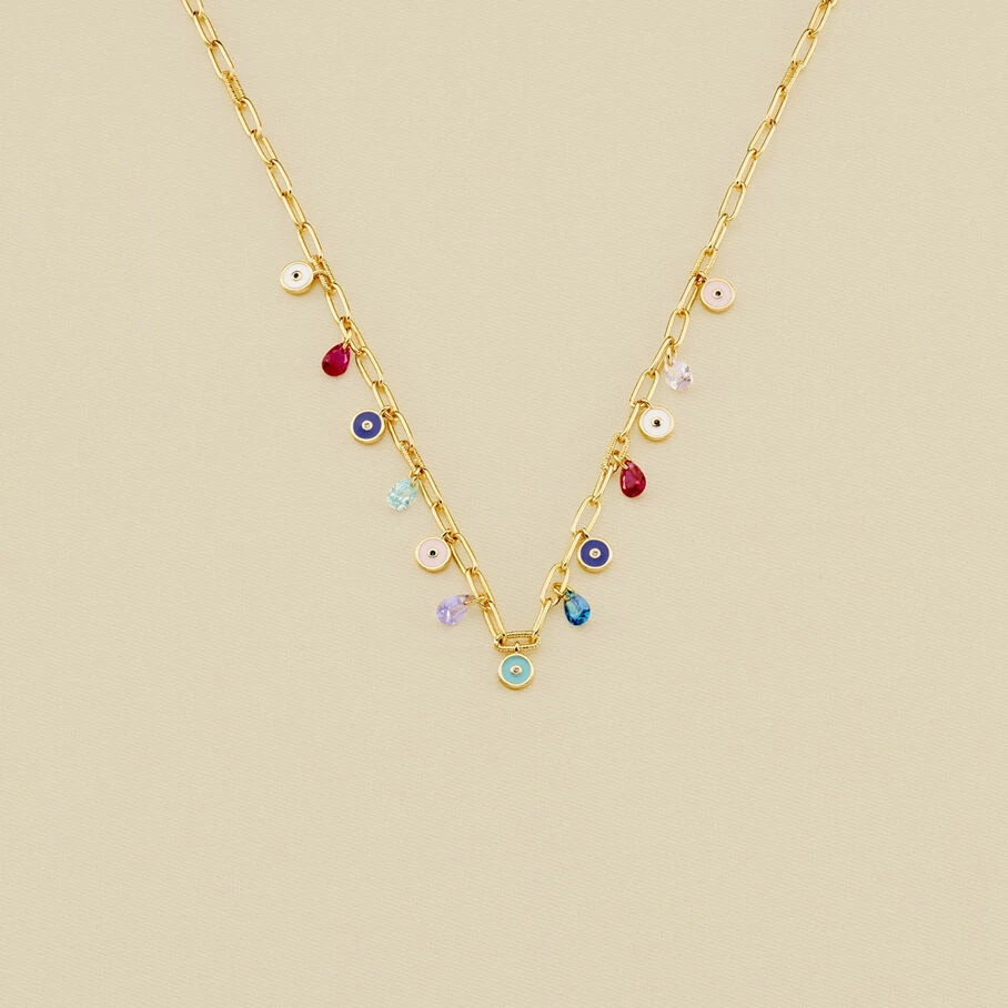 AGATHA FR Collier Ras Du Cou CYCLADES - Multicolore / Doré