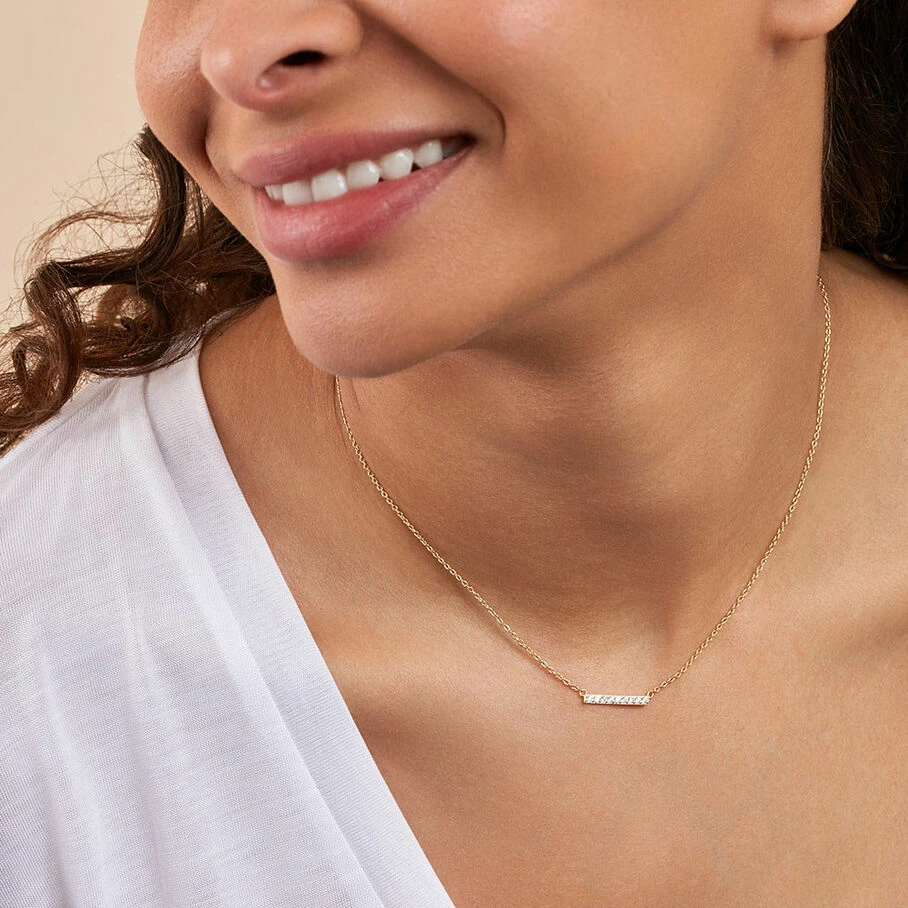 AGATHA FR Collier Ras Du Cou BARSHINE - Cristal / Doré – Image 2