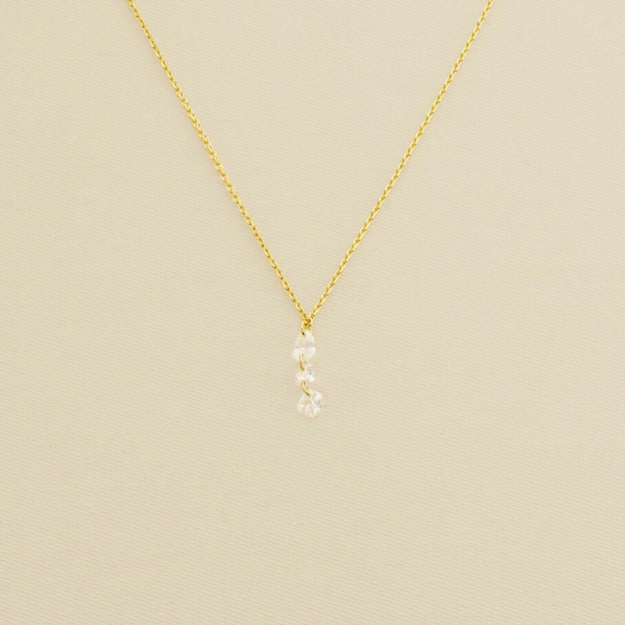 AGATHA FR Collier Ras Du Cou PETILLE - Cristal / Doré