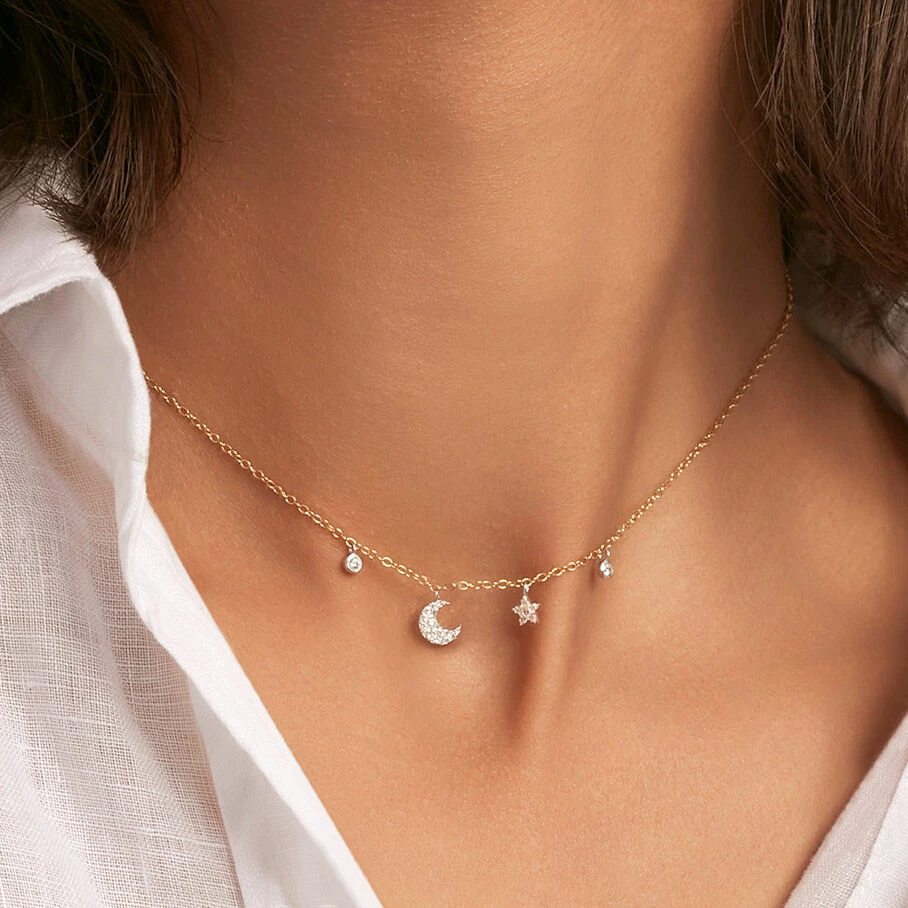 AGATHA FR Collier Ras Du Cou SARA - Argenté / Doré – Image 2