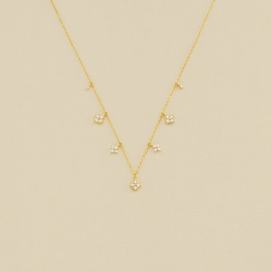 AGATHA FR Collier Ras Du Cou BELOVED - Cristal / Doré