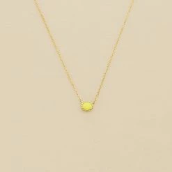 AGATHA FR Collier Ras Du Cou ATMA - Amazonite/ Jaune