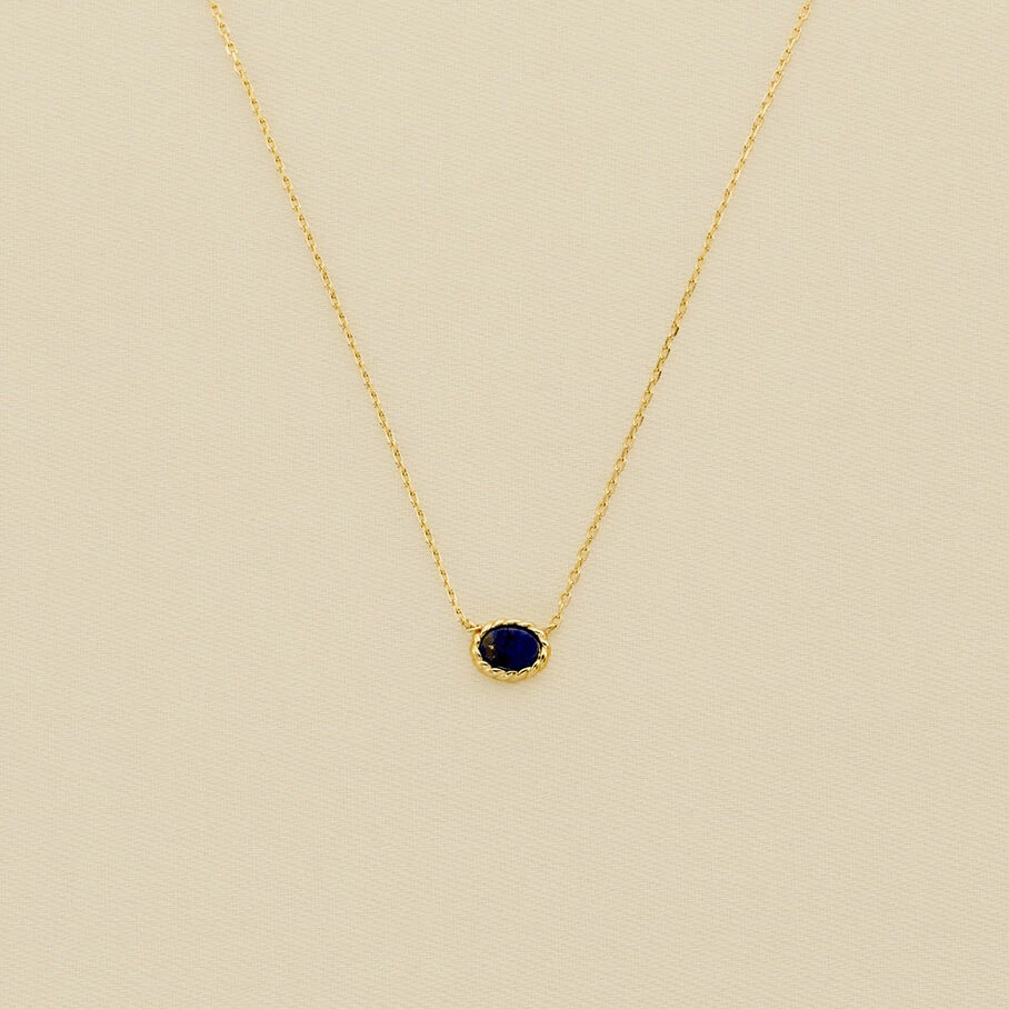 AGATHA FR Collier Ras Du Cou ATMA - Lapis/ Bleu